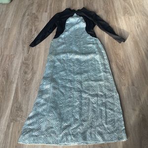 One of a kind, Seafoam green/Robins Egg blue with two-toned silver metallic